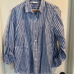 J. Jill Love Linen Striped Shirt